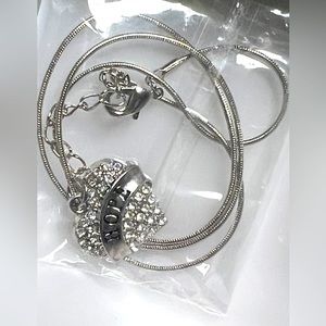 Godyce Heart Hope necklace silver chain heart pendant approximately 18”